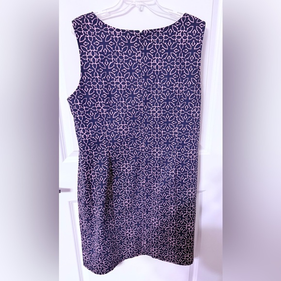 Talbots 18W blue and pink sleeveless dress - Picture 2 of 3